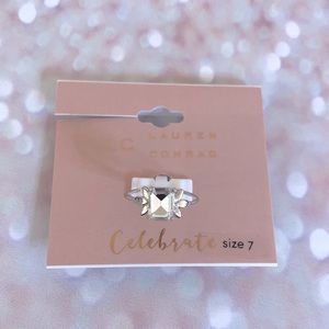 New Lauren Conrad Size 7 *GoRg* Ring Silvertone